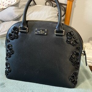 Kate Spade Black Satchel with Embellishments
